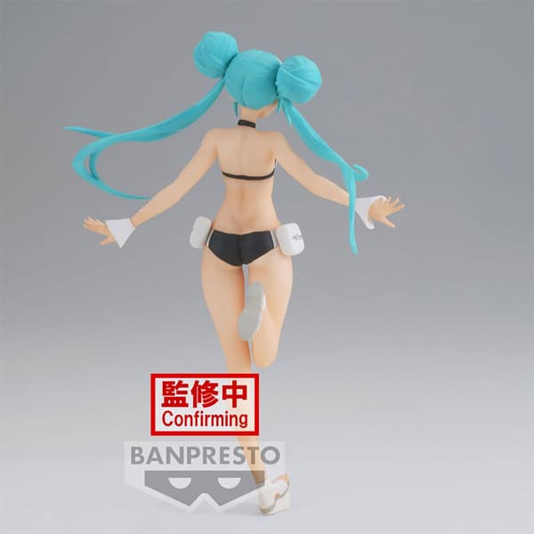 Banpresto Tropical Maid Racing Miku 2022 Hatsune Miku Racing 16 Cm Figure Hopeinen