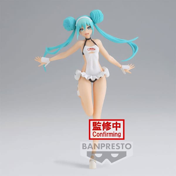 Banpresto Tropical Maid Racing Miku 2022 Hatsune Miku Racing 16 Cm Figure Hopeinen