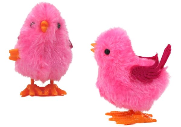 Jumping Chicken Toy Wind-Up Figur Pink