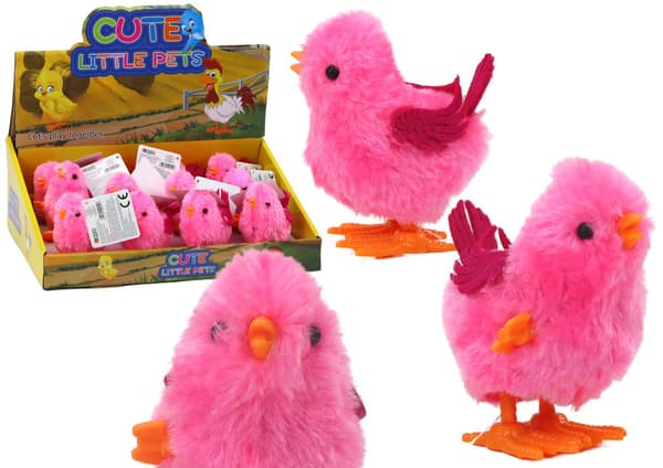 Jumping Chicken Toy Wind-Up Figur Pink
