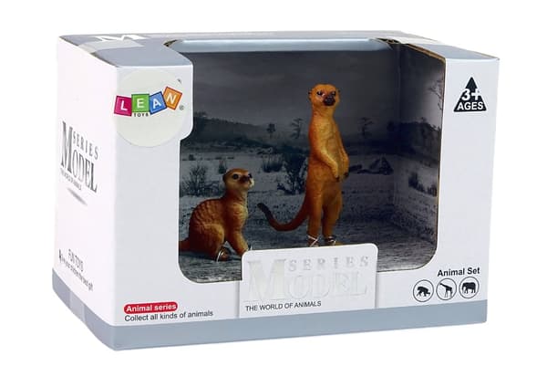 Sæt med 2 Meerkat Figurer Meerkat Animals of the World