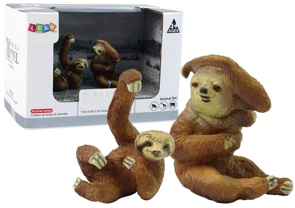 Sæt med 2 dovendyr-figurer Dovendyr med en ung dovendyr-figur