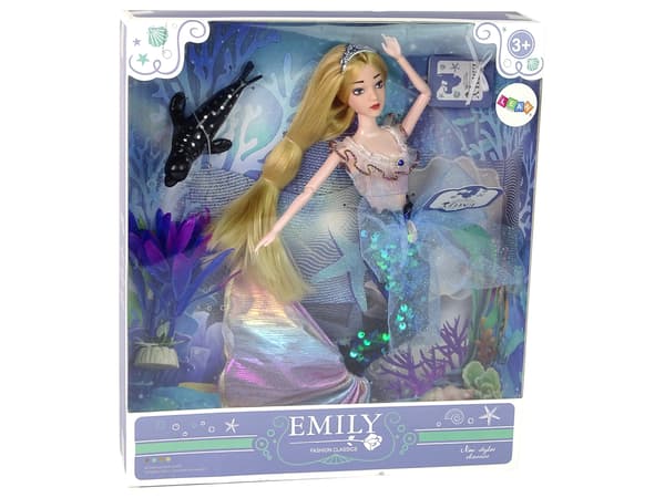 Barndocka Emily Mermaid Gröna tillbehör