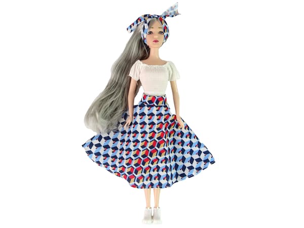 Børnedukke Emily Grey Hair Kitty Swing