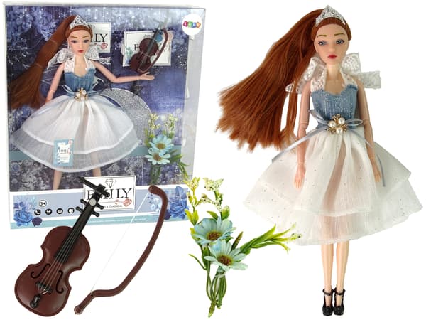 Barndocka Emily Violin Blommor