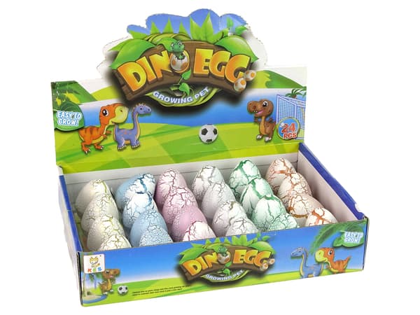 Udklækkende Dinosaur Magic Egg Vokser 6 cm Hvid