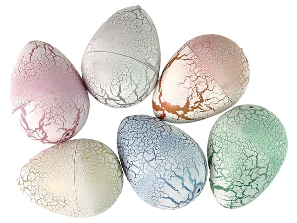 Udklækkende Dinosaur Magic Egg Vokser 6 cm Hvid