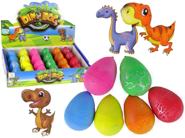 Udklækkende Dinosaur Magic Egg Vokser 6 cm Farver