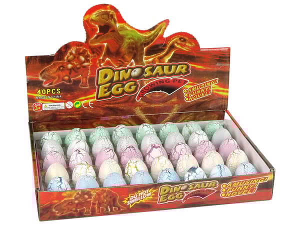 Udklækkende Dinosaur Magic Egg Vokser 4 cm Hvid