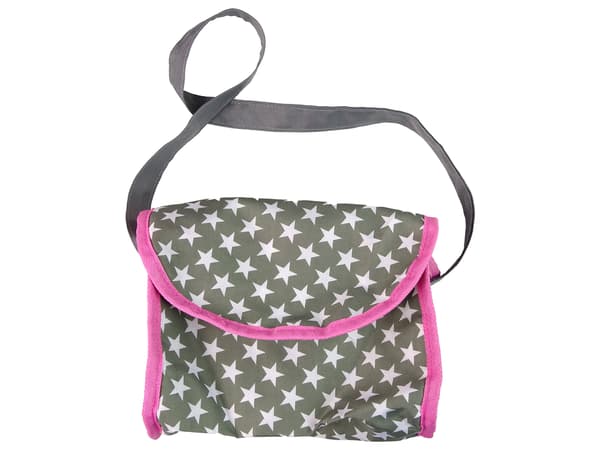 Dukkevogn Klapvogn 2 i 1 Gondoltaske Pink Stars