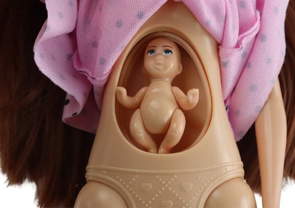 Gravid mamma Baby Doll Rosa klänning tillbehör
