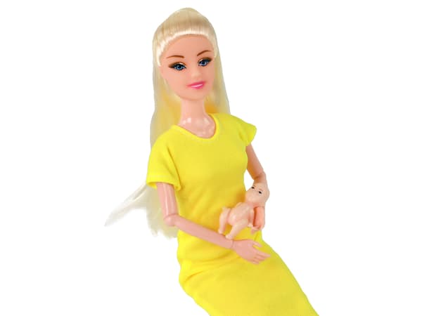Dukke Gravid Mor Baby Dukke Gul Graviditet