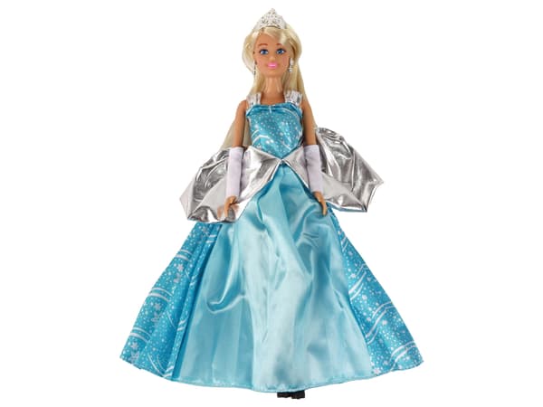 Anlily Doll Winter Princess Sininen mekko, pitkät vaaleat hiukset