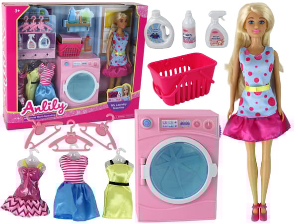 Anlily Doll Tvätttillbehör Set XXL Tvättmaskin
