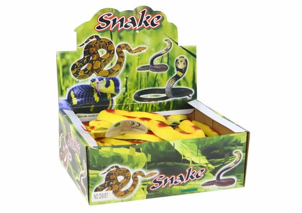 Artificiell gummi Snake Gul med röda fläckar Strukturell
