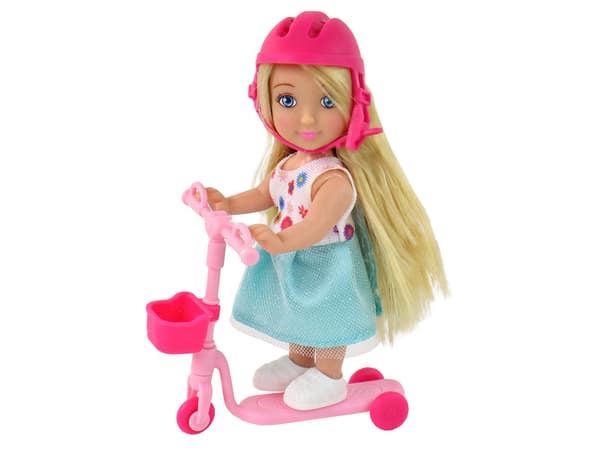 Anlily Børnedukker Mor og Datter Blond Hårscooter 8 El.