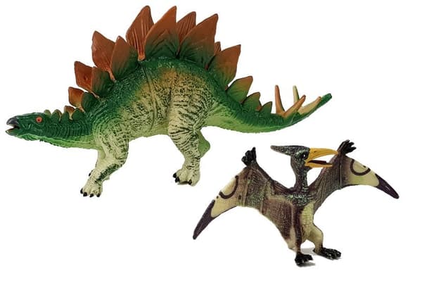 Sæt med dinosaurfigurer Stegosaurus, Pteranodon