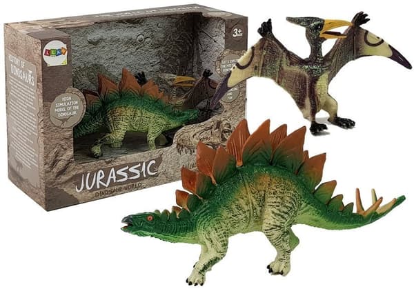 Sæt med dinosaurfigurer Stegosaurus, Pteranodon