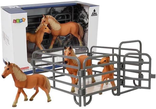 Sæt med figurer Dyr Heste Farm Føl Pony Farm