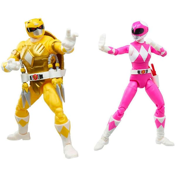 Power Rangers Teenage Mutant Ninja Turtles April O´neil Og Michelangelo 15 Cm Flerfarvet