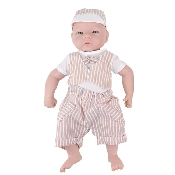 Silikon Reborn Babydockor, Realistiska Målade Funktioner, Verklighetstrogen Nyfödd Design, 46cm (18,11 tum) Pojke