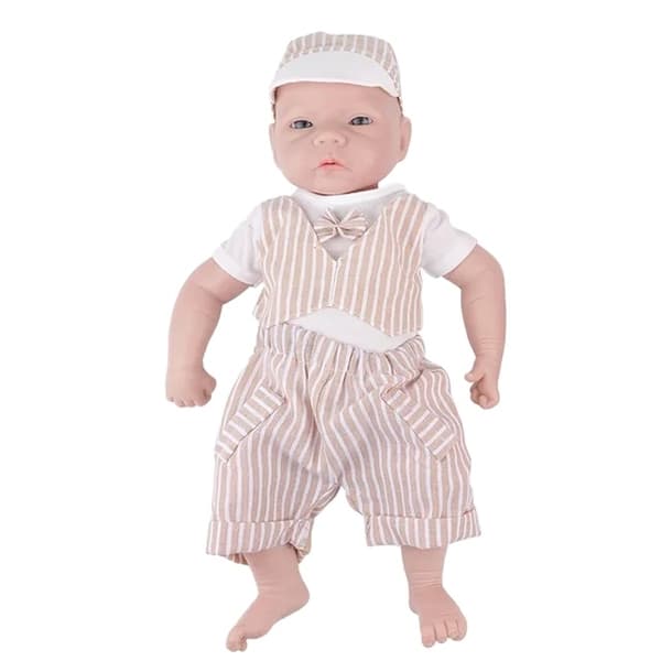 Silikon Reborn Babydockor, Realistiska Målade Funktioner, Verklighetstrogen Nyfödd Design, 46cm (18,11 tum) Pojke