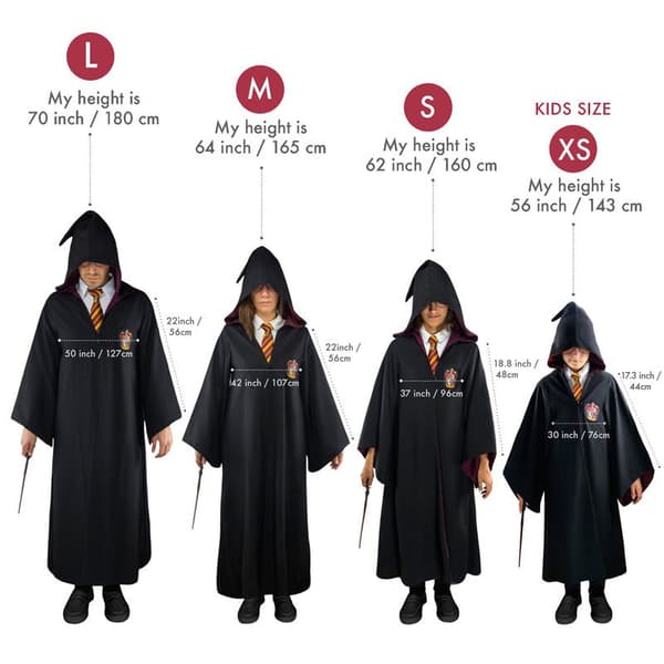Cinereplicas Tunika Gryffindor Svart XS