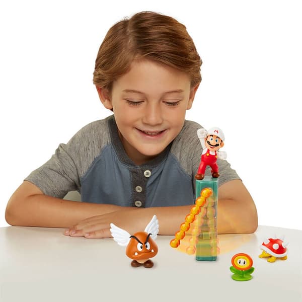 Jakks Pacific Super Mario Bros Diorama Lava Castle Oranssi