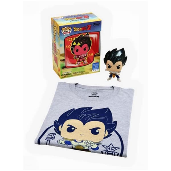Funko Och Kortärmad T-shirt Dragon Ball Z Vegeta Pop Grå S