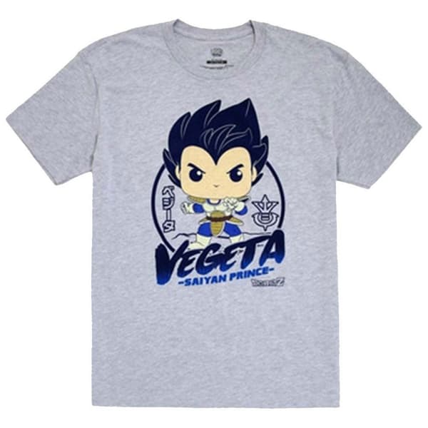 Funko Och Kortärmad T-shirt Dragon Ball Z Vegeta Pop Grå S