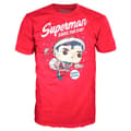 Miniatyrbillede 5 af 5: Funko Og Kortærmet T-shirt Dc Comics Superman Exclusive Flocked Pop Flerfarvet L