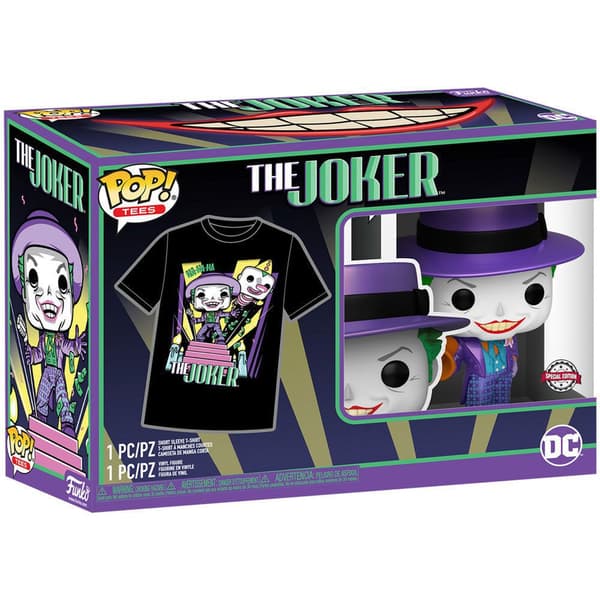 Funko Figur Pop And Tee Dc Comics Batman The Joker Flerfärgad S
