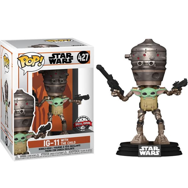 Funko Figur Pop And Tee Star Wars Ig-11 With The Child Exclusive Flerfarvet S