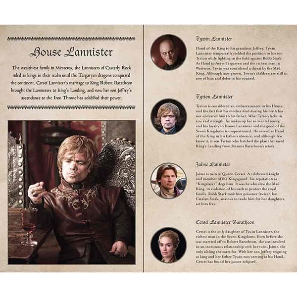 Insight House Lannister 21 Cm Game Of Thrones Notebook Rød