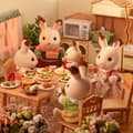 Pikkukuva 3 / 6: Epoch Sylvanian Families -suklaapupuperheen Hahmot