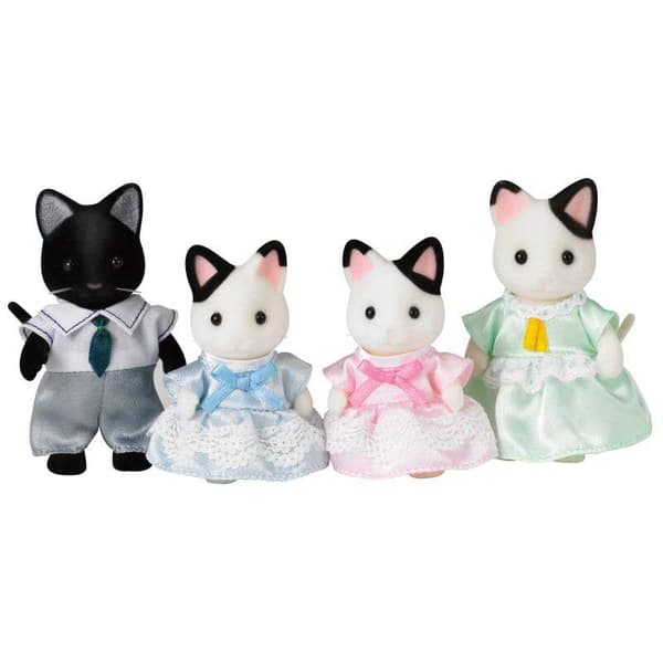 Epoch Sylvanian Families Tuxedo Cat Family-figurer