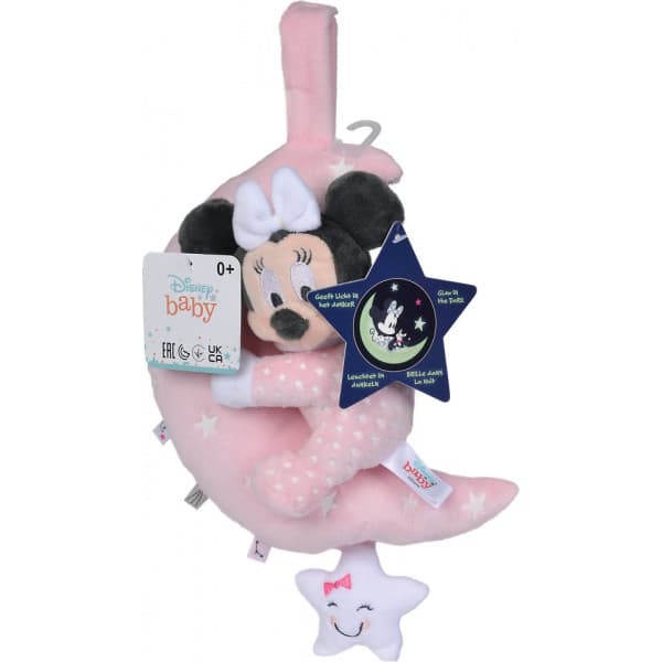 Disney Minnie Mouse musiklegetøj, lyser i mørket, 29 cm