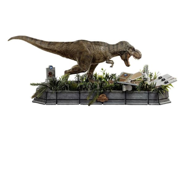 Iron Studios 1/20 Demi Art Scale T-rex Angriber Donald Gennaro Jurassic Park-statuen 30 Cm