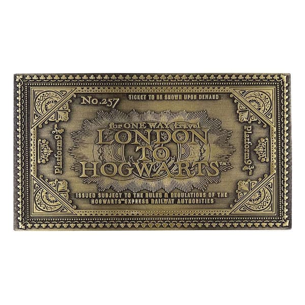 Fanattik Replika Af Hogwarts-togbilletten Limited Edition Harry Potter Gylden