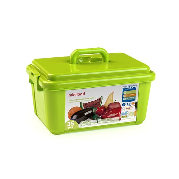 Miniland Assorterede Frugter Grøntsager Og Nødder Gul