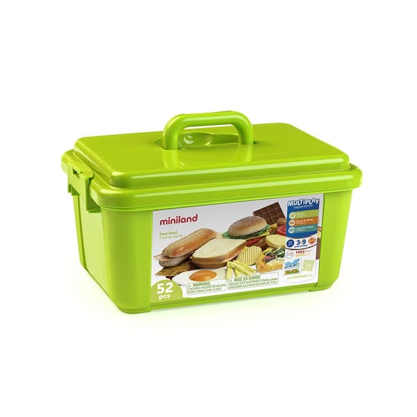 Miniland Fastfood 52 Enheder Flerfarvet