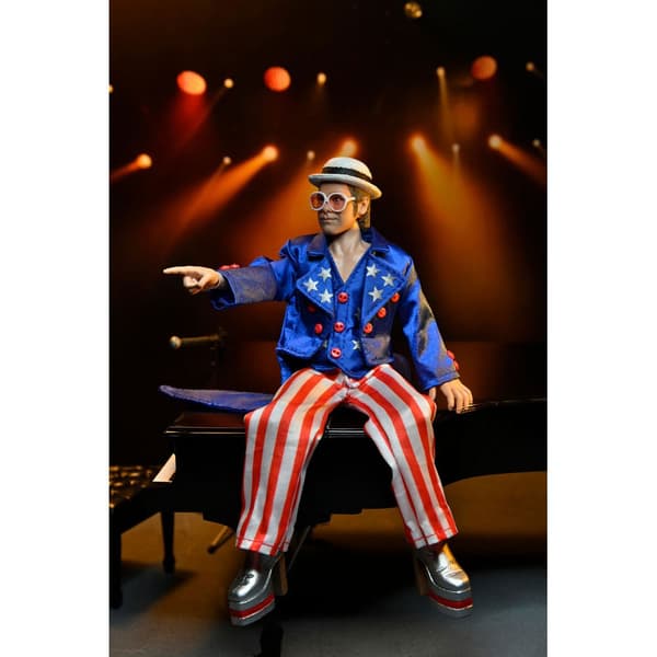 Neca Elton John Clothed Action Live In ´76 Deluxe Set 20 Cm Figur