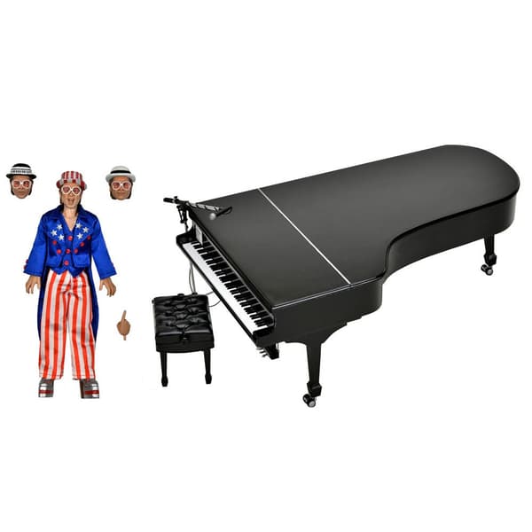 Neca Elton John Clothed Action Live In ´76 Deluxe Set 20 Cm Figur
