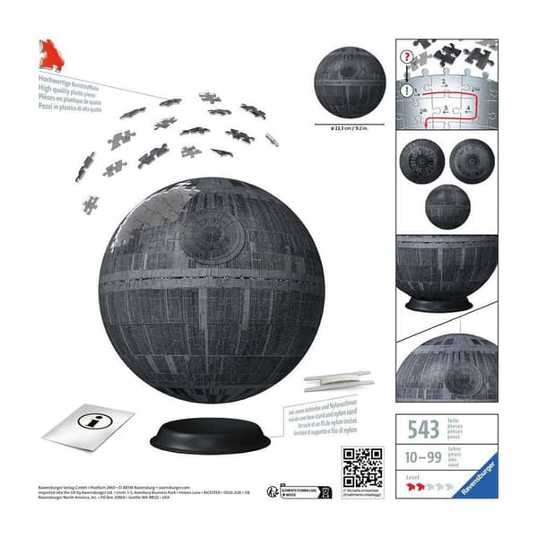 Ravensburger Star Wars 3d Death Star 543 Pieces Puslespil