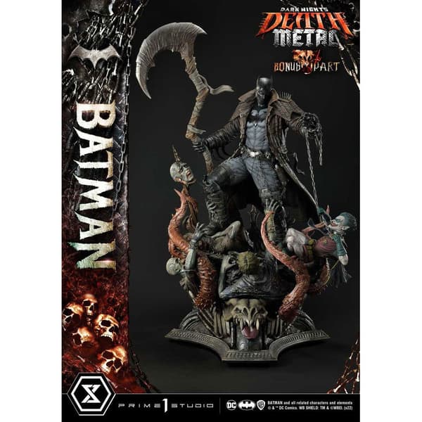 Prime 1 Studio Dark Knights: Metal 1/3 Death Metal Batman Deluxe Bonus Ver 105 Cm Statue