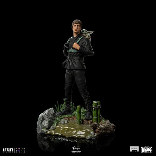 Iron Studios Luke Skywalker & Grogu Training Star Wars-statue Skala 1/10 Art Scale 20 Cm
