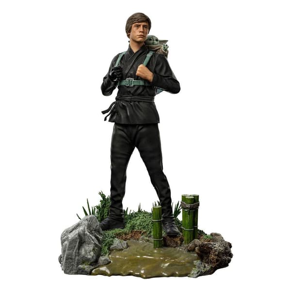 Iron Studios Luke Skywalker & Grogu Training Star Wars-statue Skala 1/10 Art Scale 20 Cm