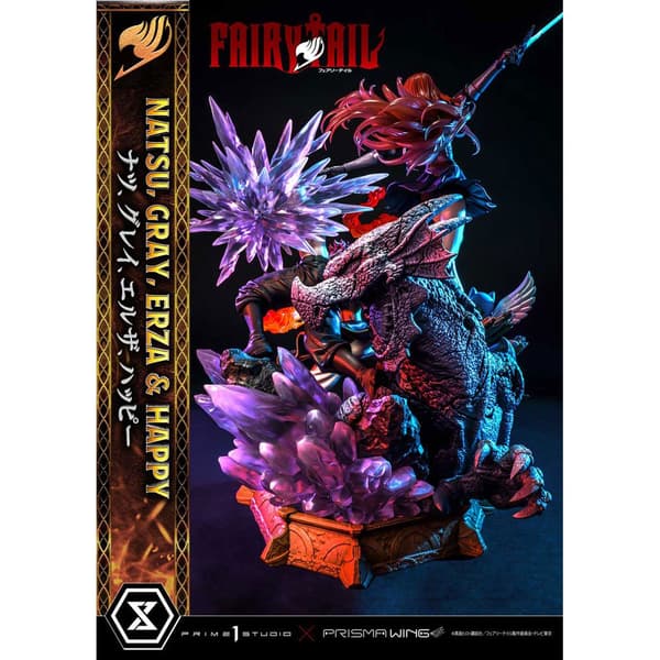 Prime 1 Studio Fairy Tail Pvc 1/6 Natsu Gray Erza Happy Deluxe Version 57 Cm Patsas