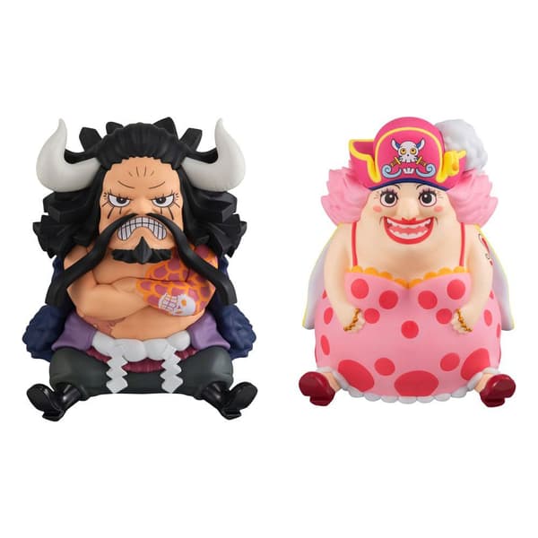Megahouse One Piece Look Up Pvc Kaido The Beast & Big Mom 11 Cm With Gourd & Semla Statue