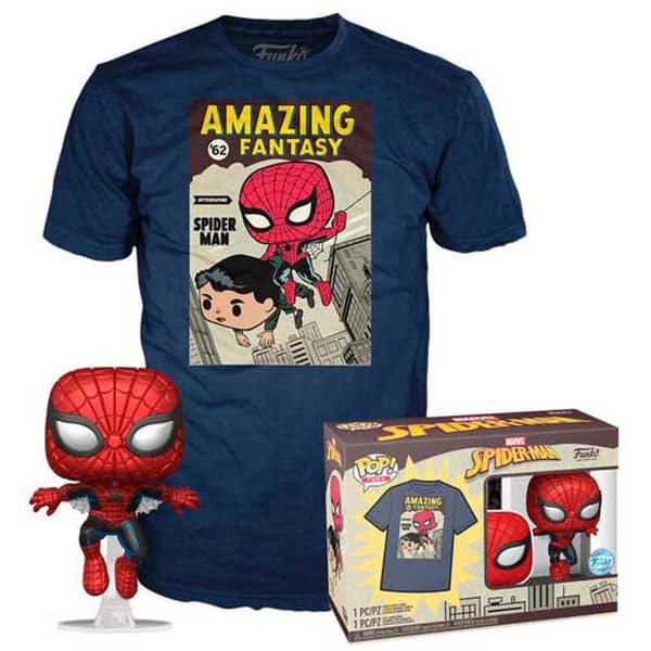 Loungefly Pop Marvel Spiderman Comic Tee -figurer